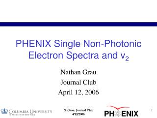 PHENIX Single Non-Photonic Electron Spectra and v 2