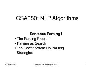 CSA350: NLP Algorithms