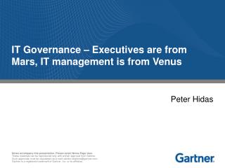 IT Governance – Executives are from Mars, IT management is from Venus