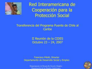 Red Interamericana de Cooperación para la Protección Social