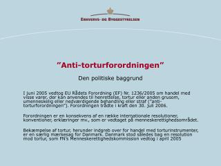 ”Anti-torturforordningen”