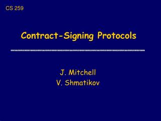 Contract-Signing Protocols