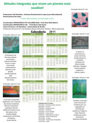 Calendário 2011: Feriados