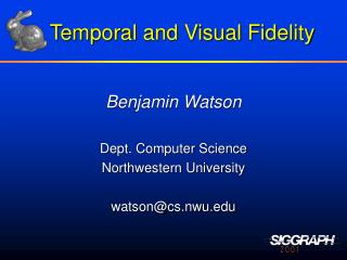 Temporal and Visual Fidelity