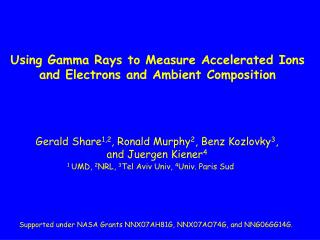 Using Gamma Rays to Measure Accelerated Ions and Electrons and Ambient Composition