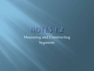 Notes 1.2
