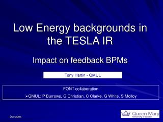 Low Energy backgrounds in the TESLA IR