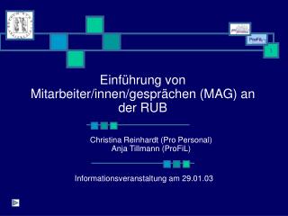 Einführung von Mitarbeiter/innen/gesprächen (MAG) an der RUB