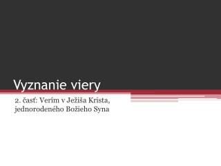 Vyznanie viery