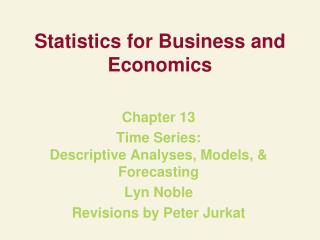 Statistics for Business and Economics