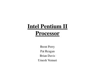 Intel Pentium II Processor