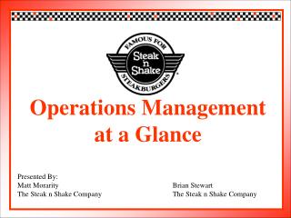Operations Management at a Glance