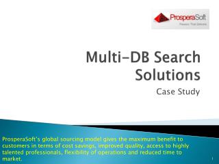 Multi-DB Search Solutions
