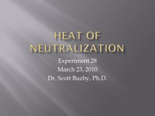 Heat of Neutralization