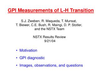 GPI Measurements of L-H Transition