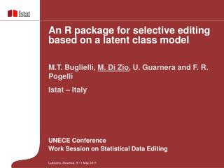 UNECE Conference Work Session on Statistical Data Editing