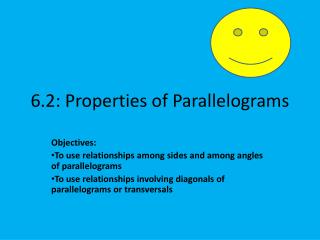 6.2: Properties of Parallelograms