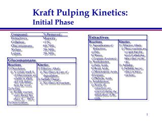 Kraft Pulping Kinetics: Initial Phase