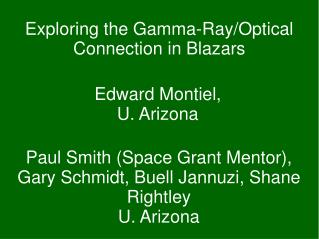 Exploring the Gamma-Ray/Optical Connection in Blazars