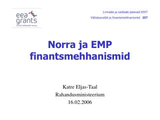 Norra ja EMP finantsmehhanismid