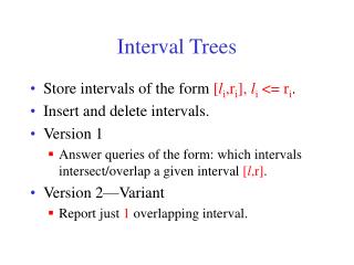 Interval Trees