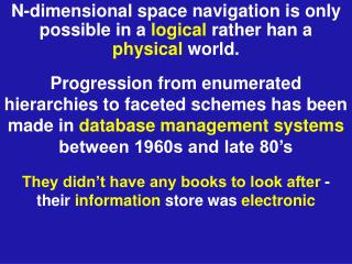 N-dimensional space navigation is only possible in a logical rather han a physical world.