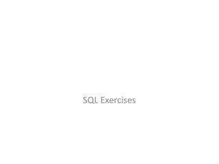 SQL Exercises
