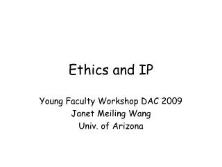 Ethics and IP