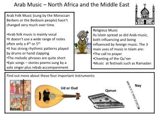 Arab Music – North Africa and the Middle East