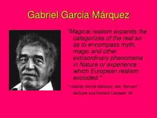 Gabriel Garcia M árquez