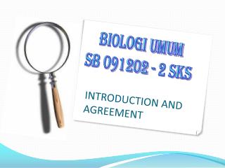 INTRODUCTION AND AGREEMENT