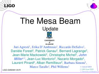 The Mesa Beam Update