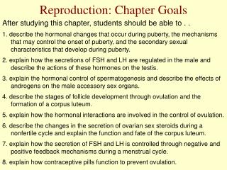 Reproduction: Chapter Goals