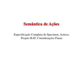 Semântica de Ações