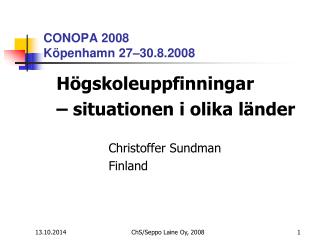 CONOPA 2008 Köpenhamn 27–30.8.2008