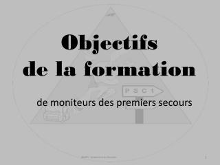 Objectifs de la formation