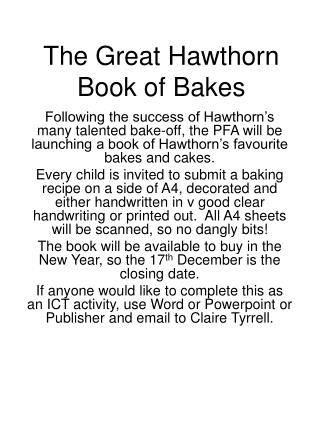 The Great Hawthorn Book of Bakes