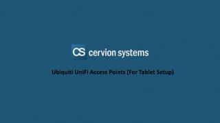 Ubiquiti UniFi Access Points (For Tablet Setup)