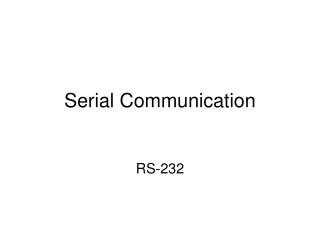 Serial Communication