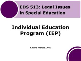 Individual Education Program (IEP)