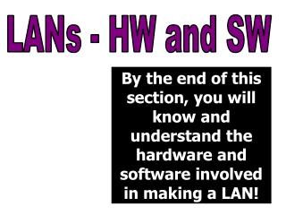 LANs - HW and SW