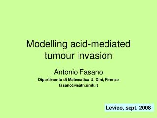 Modelling acid-mediated tumour invasion