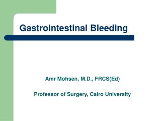 Gastrointestinal Bleeding