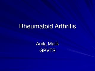 Rheumatoid Arthritis