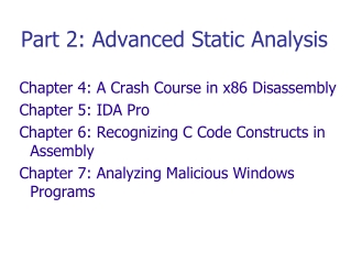 Part 2: Advanced Static Analysis