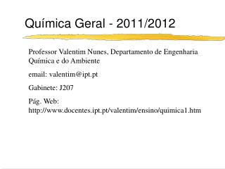 Química Geral - 2011/2012