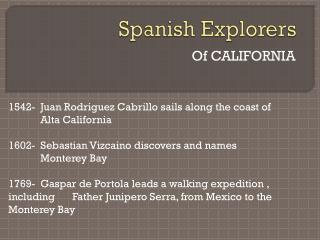 Spanish Explorers