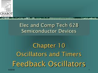 Elec and Comp Tech 62B Semiconductor Devices