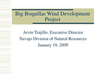 Big Boquillas Wind Development Project