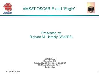 AMSAT OSCAR-E and &quot;Eagle&quot;